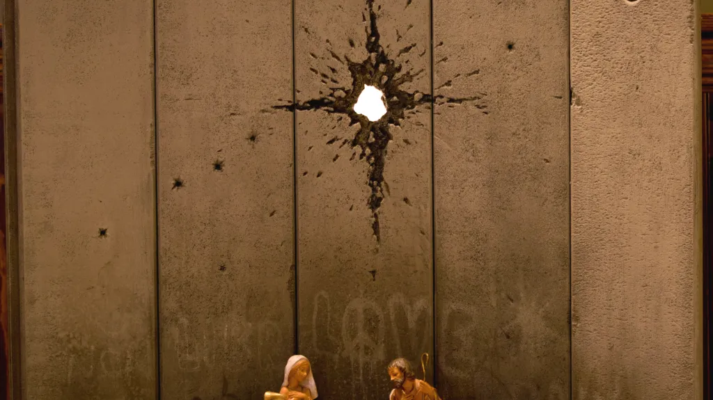 Banksyho jesličky v Betlémě