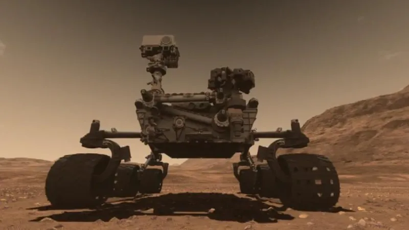 Vozítko Curiosity na Marsu