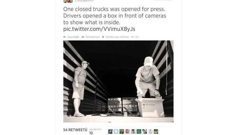 Konvoj na sociálních sítích