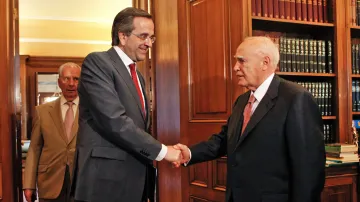 Antonis Samaras a Karolos Papulias