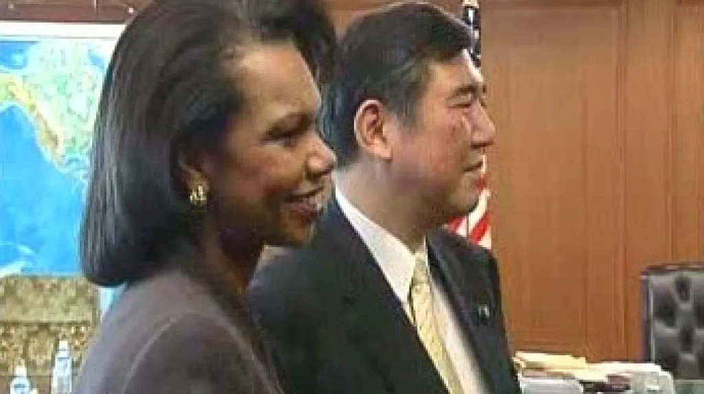 Condoleezza Riceová a Šingerue Išiba