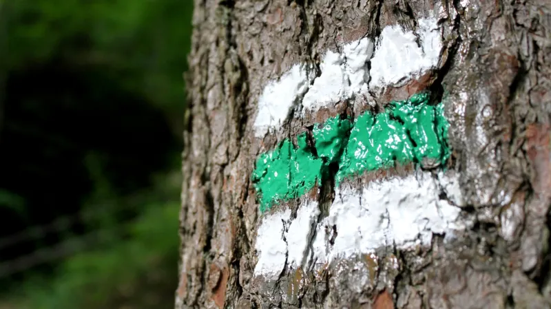 Turistická značka - ilustrační fotografie