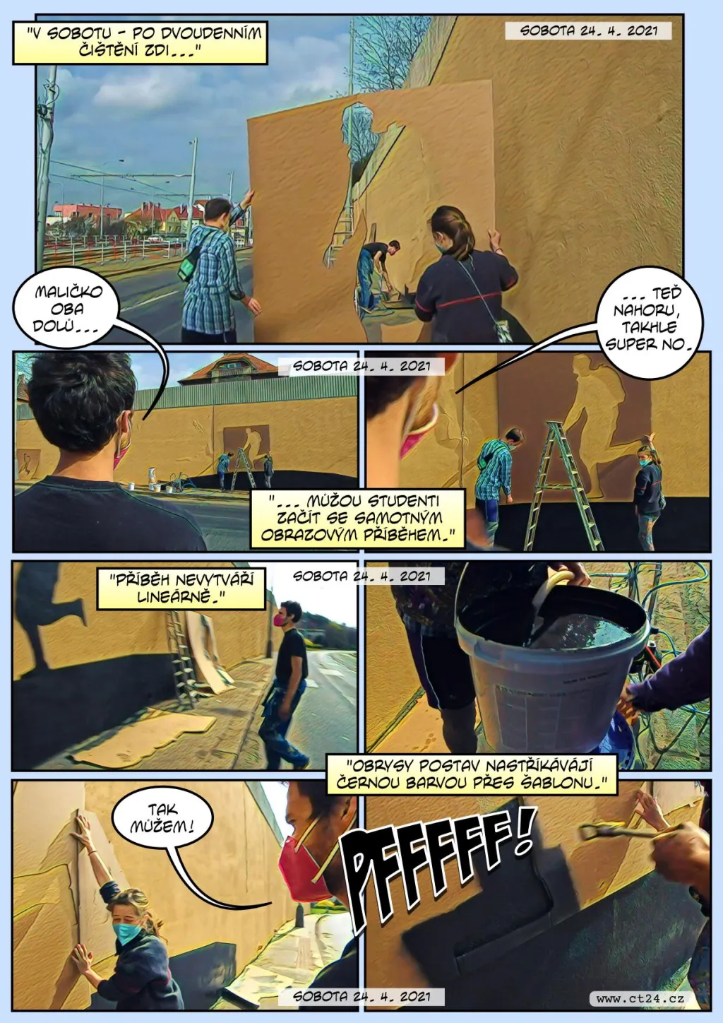 Atentát na Heydricha očima umění. Nový mural o slavné akci československých výsadkářů zdobí stěnu v Kobylisích