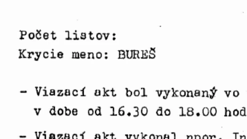 Spis s krycím jménem "Bureš"