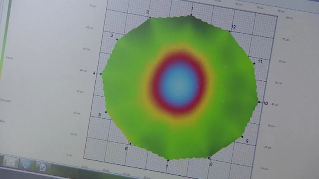 Výsledky měření akustickým tomografem