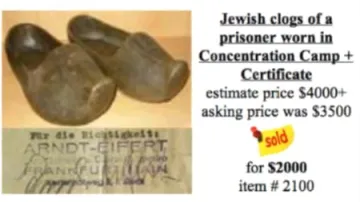 Internetový obchod s artefakty z koncentračních táborů
