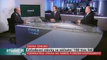 Jiří Šteg a Petr Kužel ve Studiu ČT24