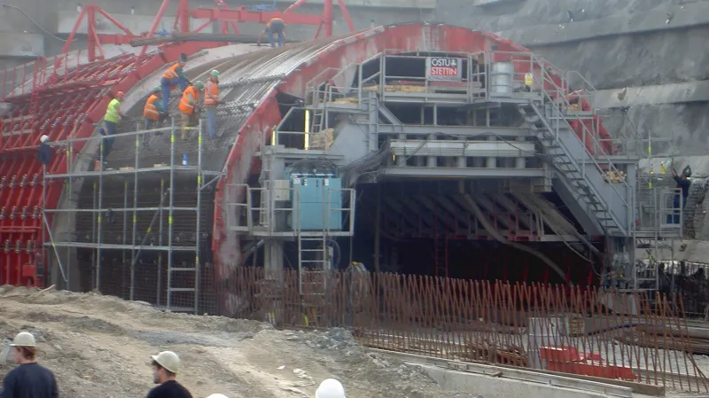 Stavba klimkovického tunelu