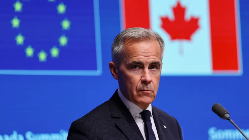 Kanadský premiér Mark Carney na summitu EU a Kanady (23. června 2025)
