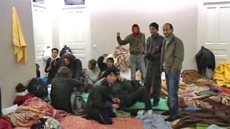 Severoafričtí hladovkáři v Řecku