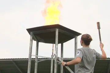 V Uherském Hradišti vzplál oheň letní olympiády dětí a mládeže