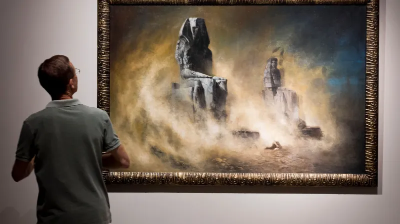 Karel Wilhelm Diefenbach / Memnonovy kolosy za písečné bouře (1896)