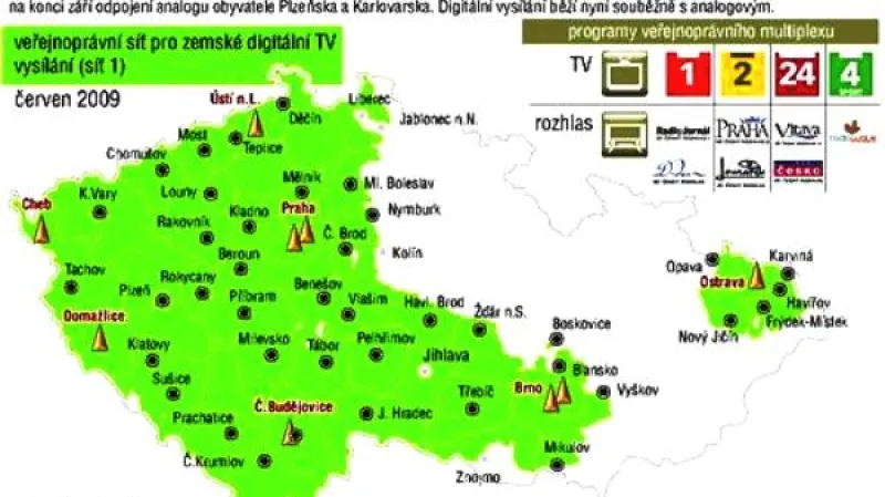 Digitalizace v Česku - červen 2009