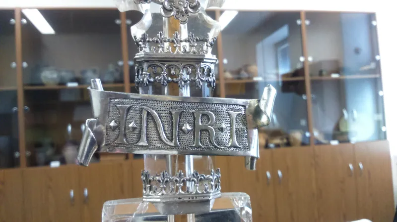 Originální stříbrný kříž z doby Karla IV.