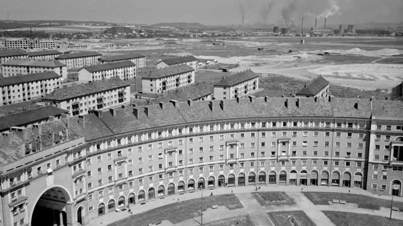 Ostrava Poruba v roce 1958