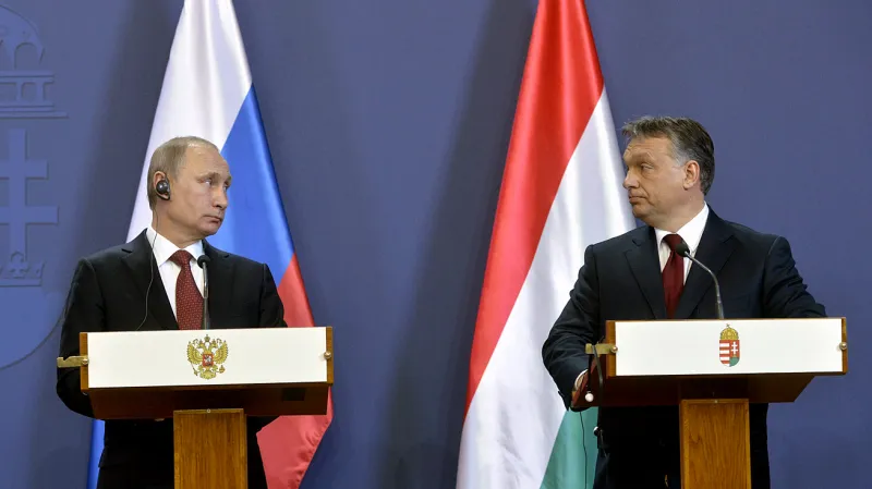 Vladimir Putin a Viktor Orbán