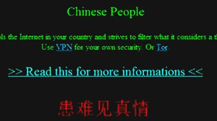 Čínské stránky napadli hackeři