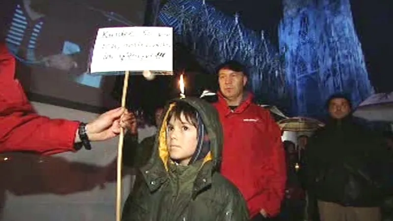 Vídeňský protest proti striktní rakouské azylové politice
