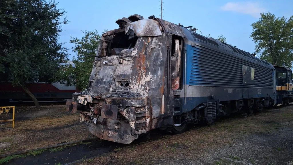 Stav vlaku po nehodě s autobusem na Slovensku
