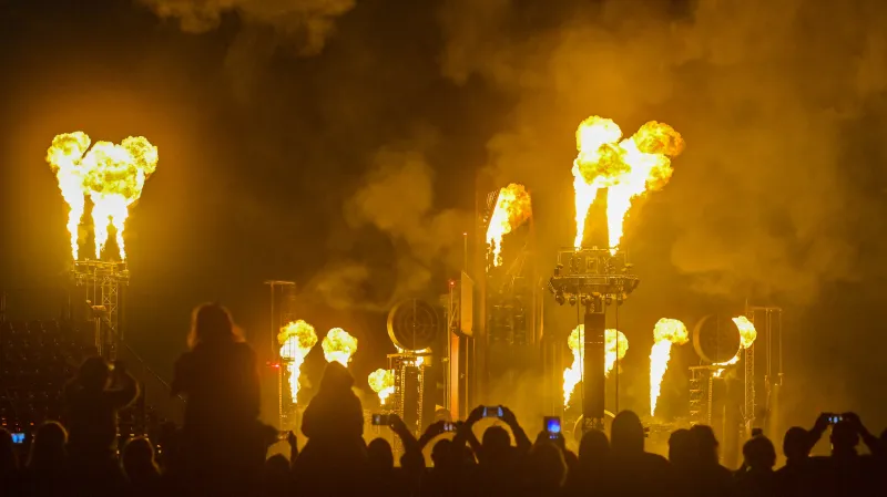 Zkouška na koncert Rammstein v Praze (2022)