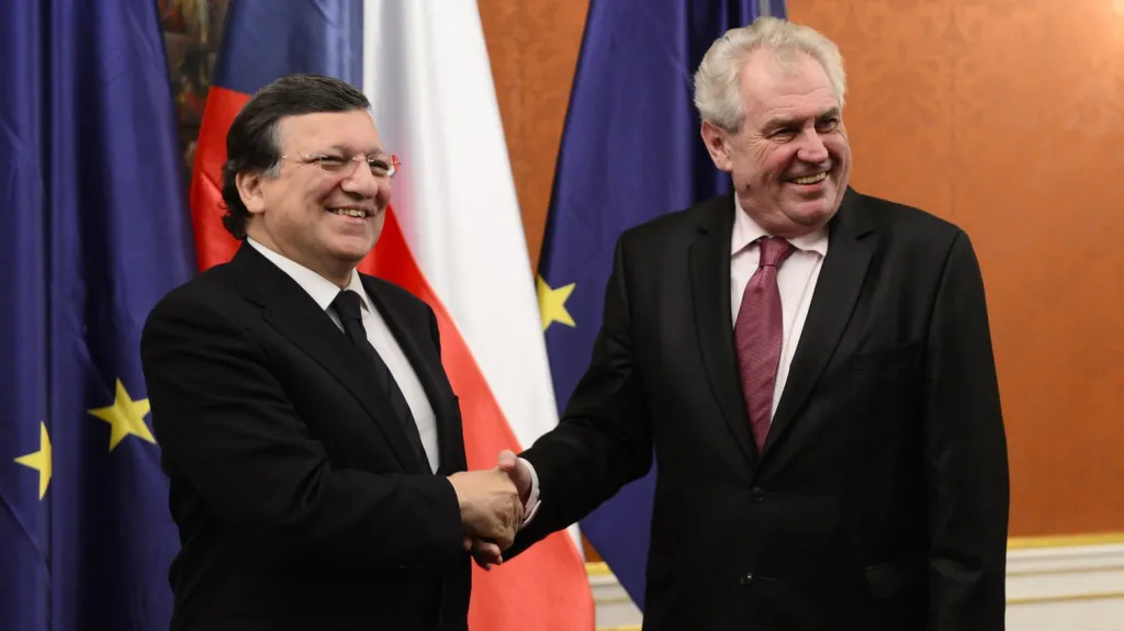 Miloš Zeman přijal José Barrosa