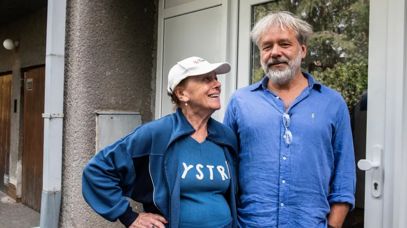 Natáčení filmu Teroristka: Iva Janžurová, Radek Bajgar