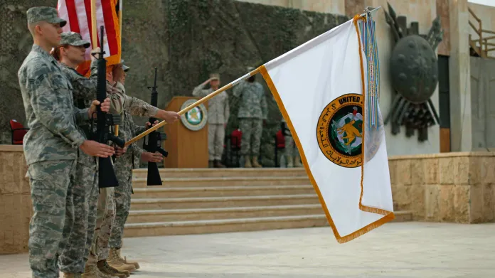 Slavnostní ukončení americké vojenské mise v Iráku