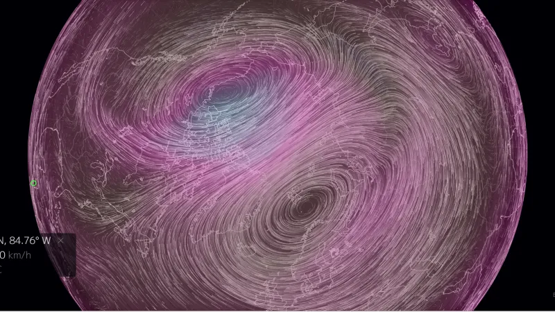 Současná podoba cirkumpolárního víru