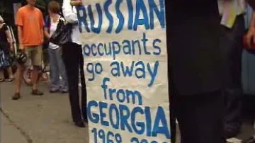 Protestující Gruzínci