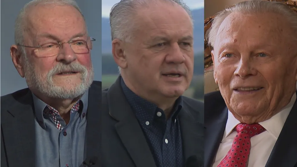 Slovenští exprezidenti Ivan Gašparovič, Andrej Kiska a Rudolf Schuster