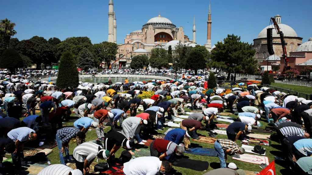 První modlitba v Hagia Sofia
