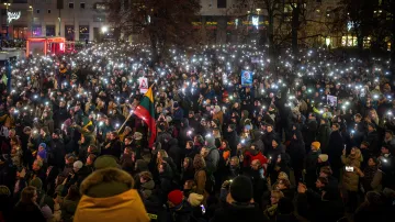 Demonstrace ve Vilniusu kvůli svobodě médií