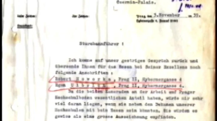 Meckelův dopis osobnímu tajemníkovi K. H. Franka