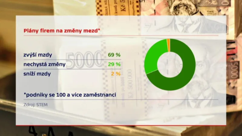 Plány firem na růst mezd