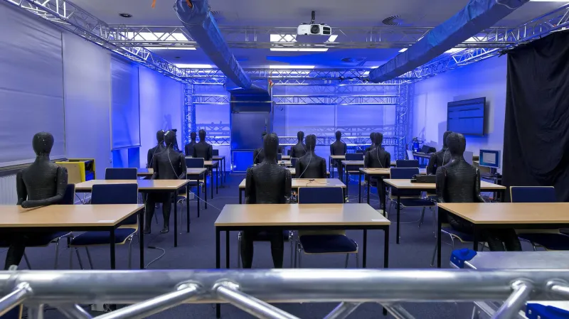 Místnost, kde se testovalo