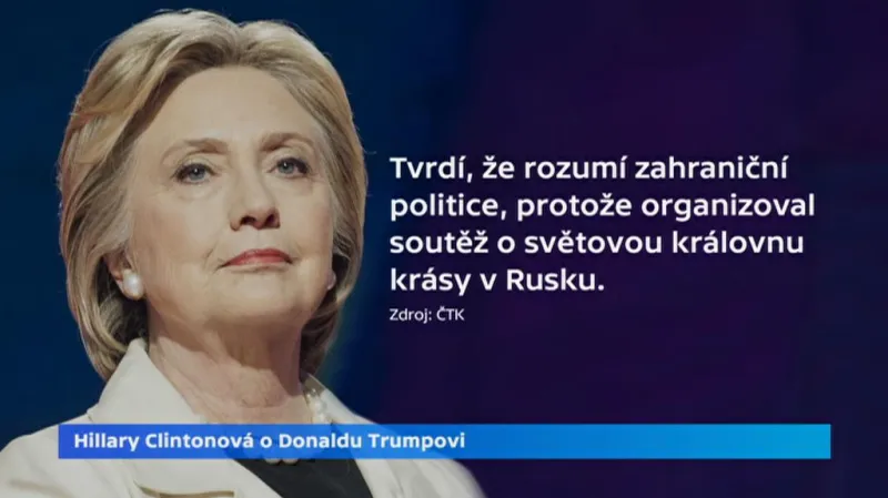Clintonová o Trumpovi