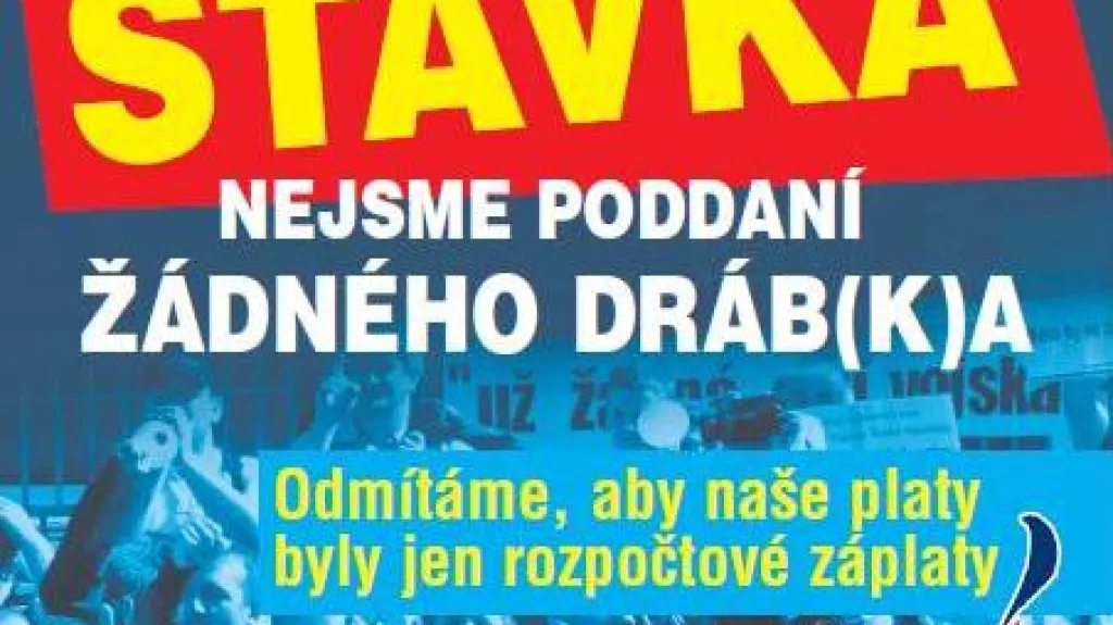 Plakát k protestní stávce