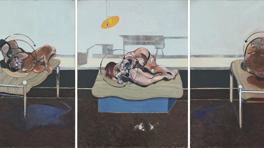 Francis Bacon / Tři studie figury v posteli, 1972