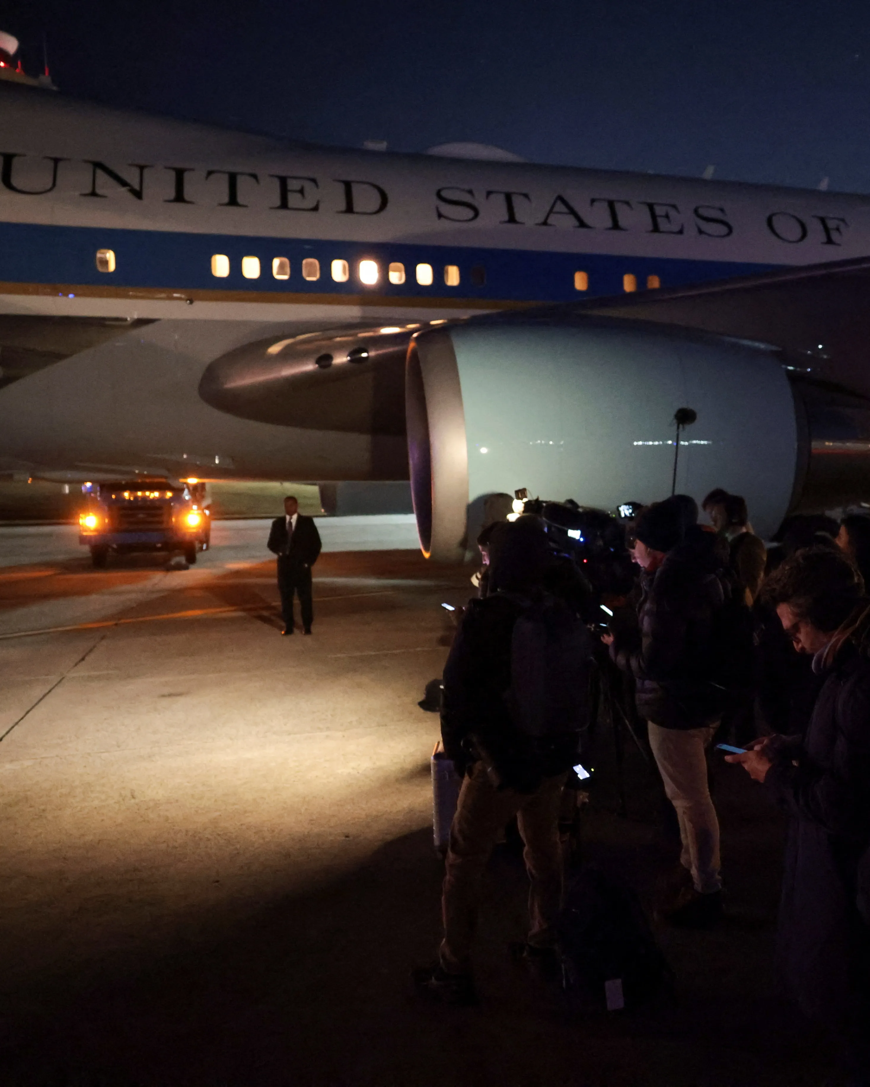 Trumpovo letadlo mířící do Švýcarska se vrátilo do USA kvůli technické závadě