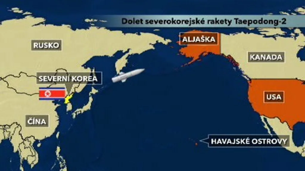 Dolet severokorejské rakety Taepodong-2