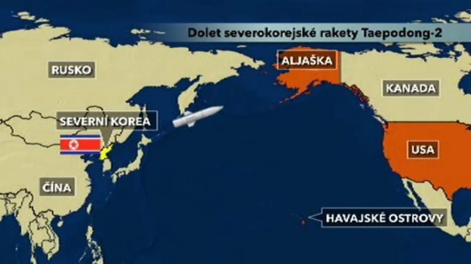 Dolet severokorejské rakety Taepodong-2