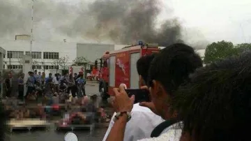 Exploze v čínské továrně