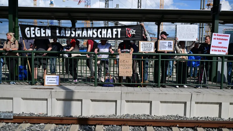 Protest proti sjezdu Sudetoněmeckého krajanského sdružení v Brně