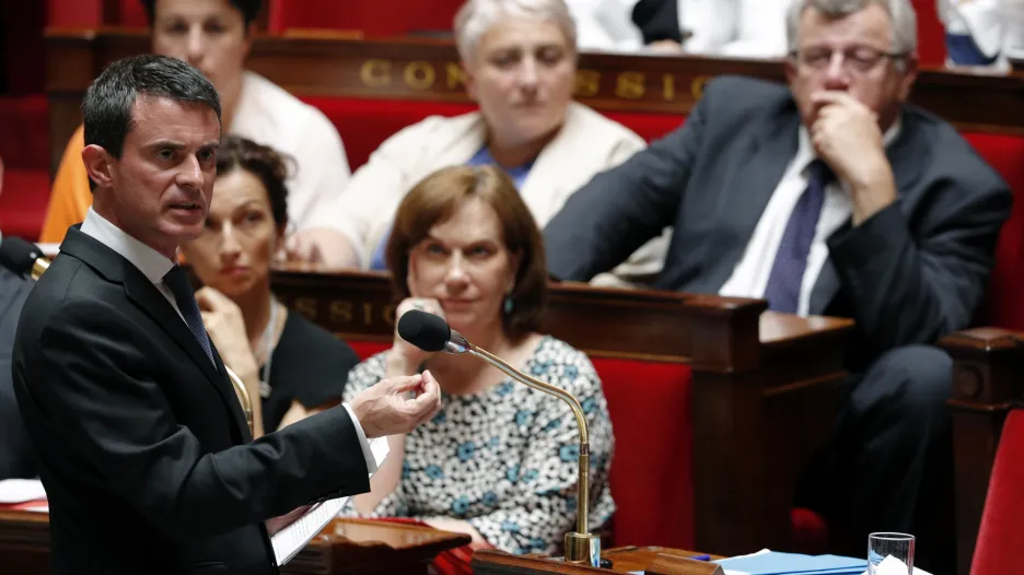 Premiér Manuel Valls v Národním shromáždění