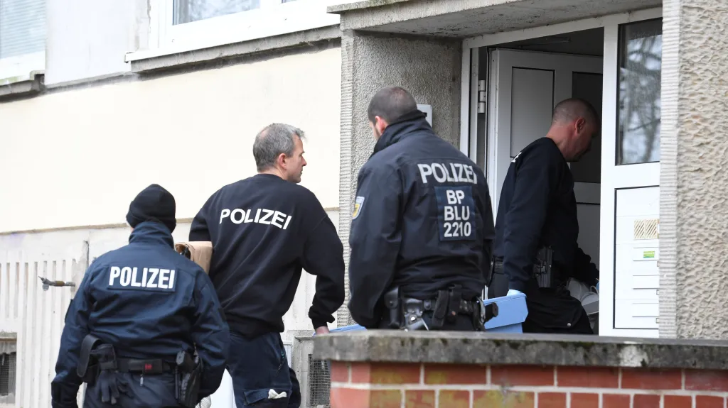 Zásah německé policie ve Schwerinu