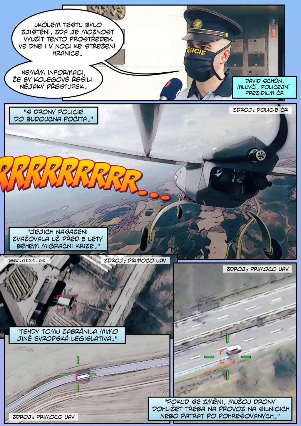 Drony hlídaly státní hranice