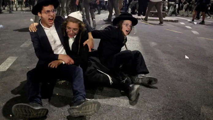 Protest ultraortodoxních židů v Izraeli
