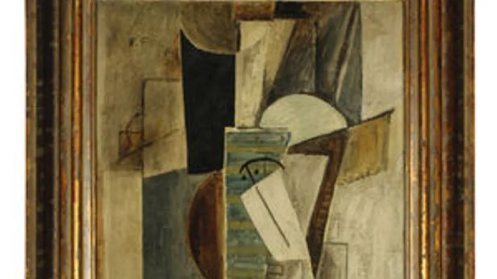 Detail Fillova obrazu Hlava muže v cylindru