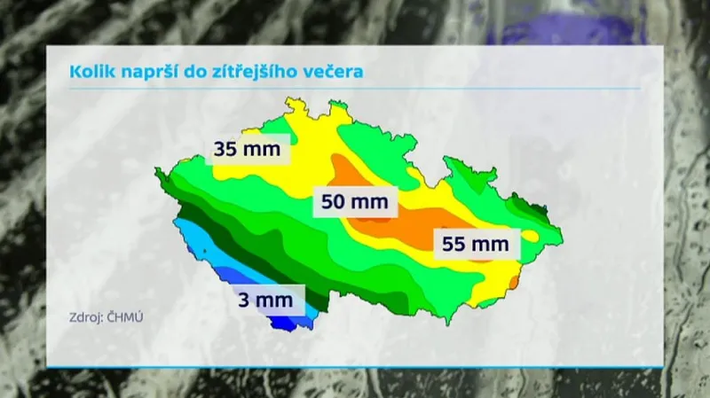 Mapa srážek