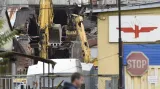 Demolice dílen na nádraží Praha-Bubny